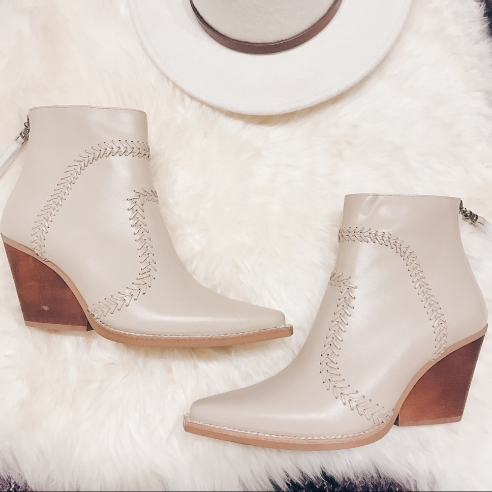 Jeffrey Campbell Beowulf Booties in Nude Leather